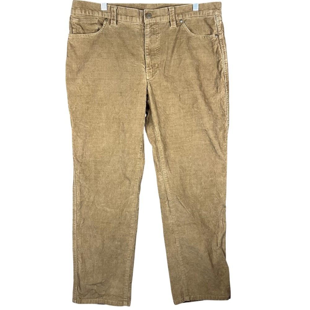 L.L. Bean Corduroy Pants Mens 38x30 Tan BeanFlex Standard Fit 520822